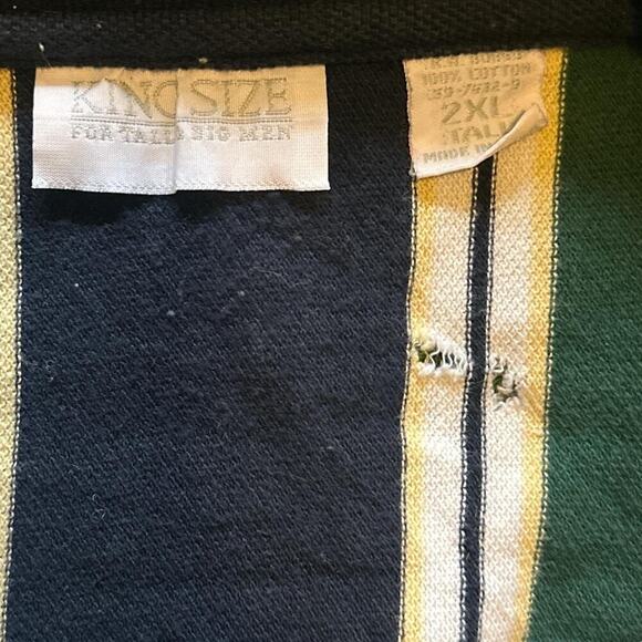 Y2K Vertical Striped Polo Shirt - Picture 2 of 5